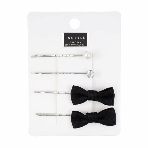 Заколка для волос, INSTYLE, 4 шт, в ассортименте