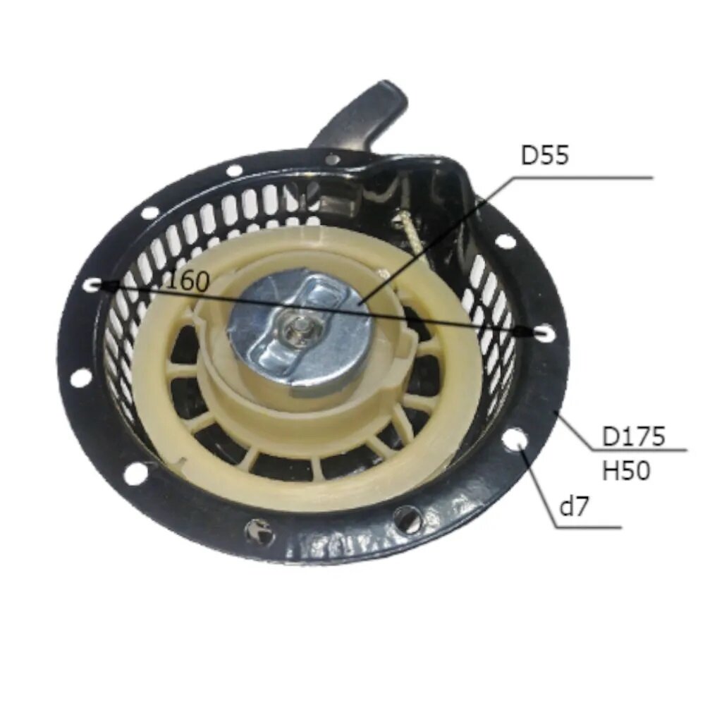 Ручной стартер металлический подходит для мотопомп газонокосилок мощностью от 08 до 6 КВт