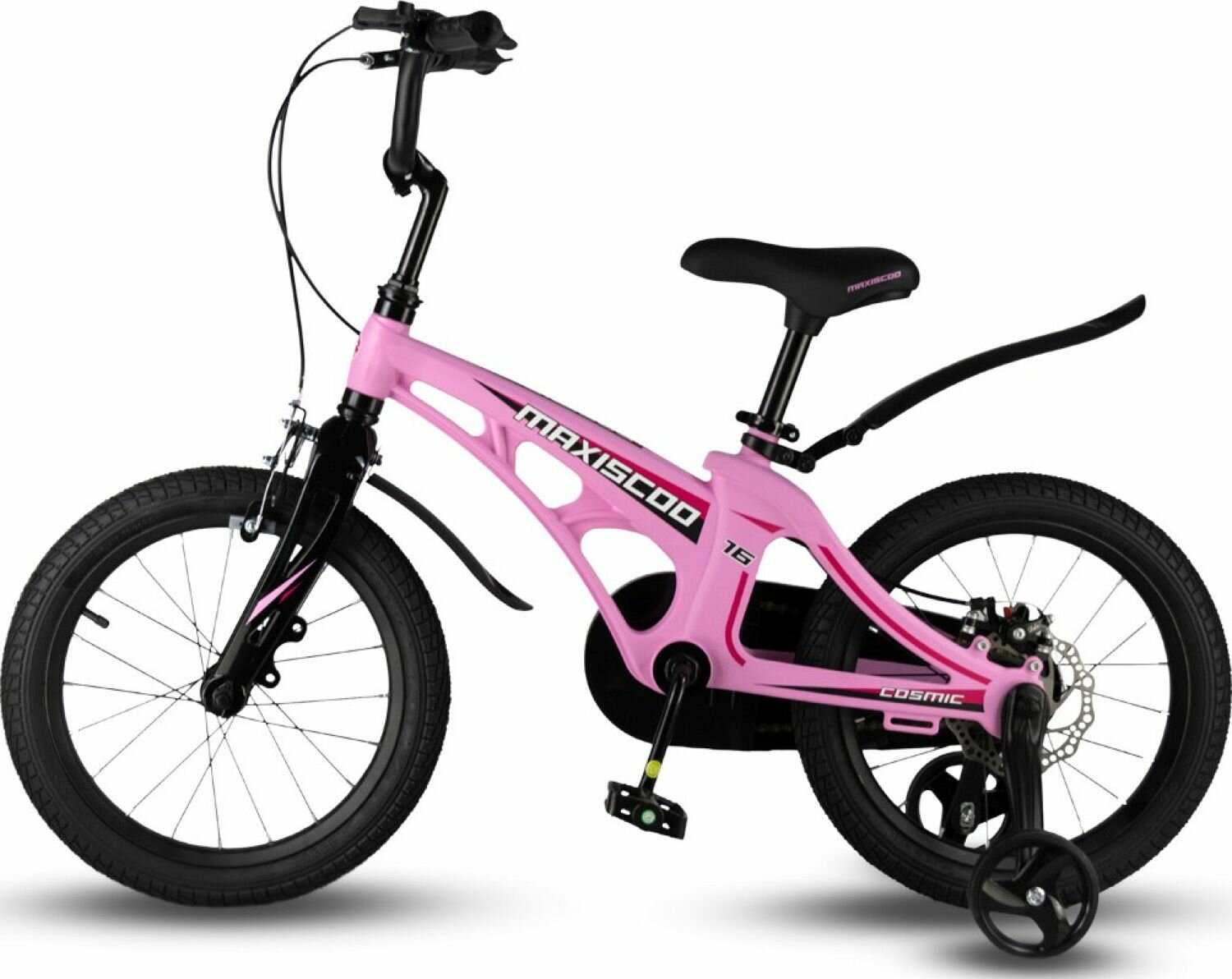 Велосипед Maxiscoo Cosmic Стандарт 16" (2024) (Велосипед Maxiscoo COSMIC Стандарт 16" (2024), Розовый Матовый, MSC-C1631)