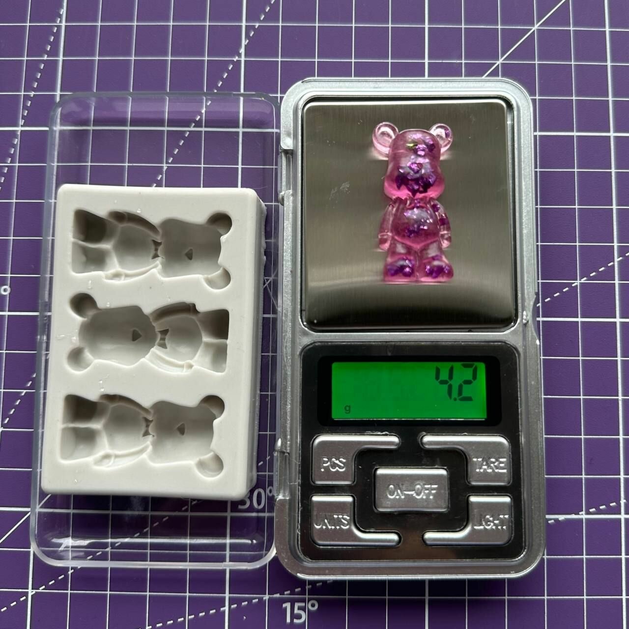 Молд для эпоксидной смолы три мишки bearbrick — фото 1