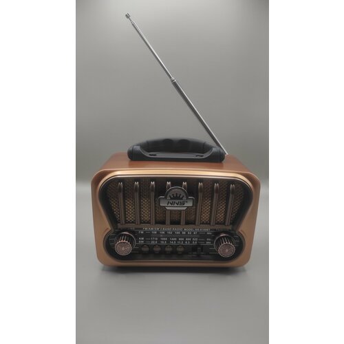 Радиоприемник ретро NS-8109BT с встроенным аккумулятором Bluetooth 50 УКВ СВ КВ FM поддержка MP3 воспроизведение с USB microSD 210000₽