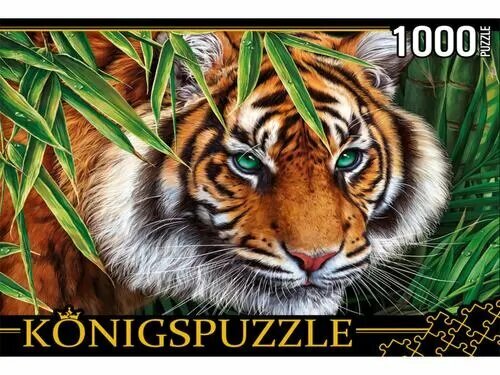 Пазлы 1000 элементов. Портрет тигра. 685х485 мм (П1000-6630, Рыжий кот)