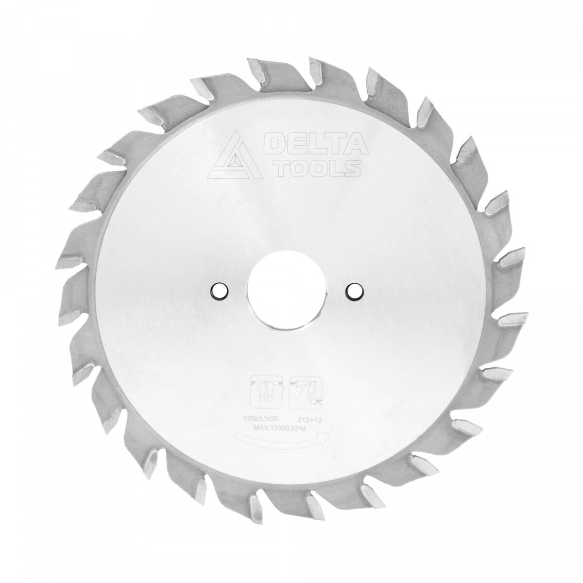 фото Пила подрезная DELTA TOOLS 120x20x3.1x24T WZ 6гр коническая