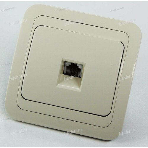 Розетка Makel RJ11 крем электротовар 494₽