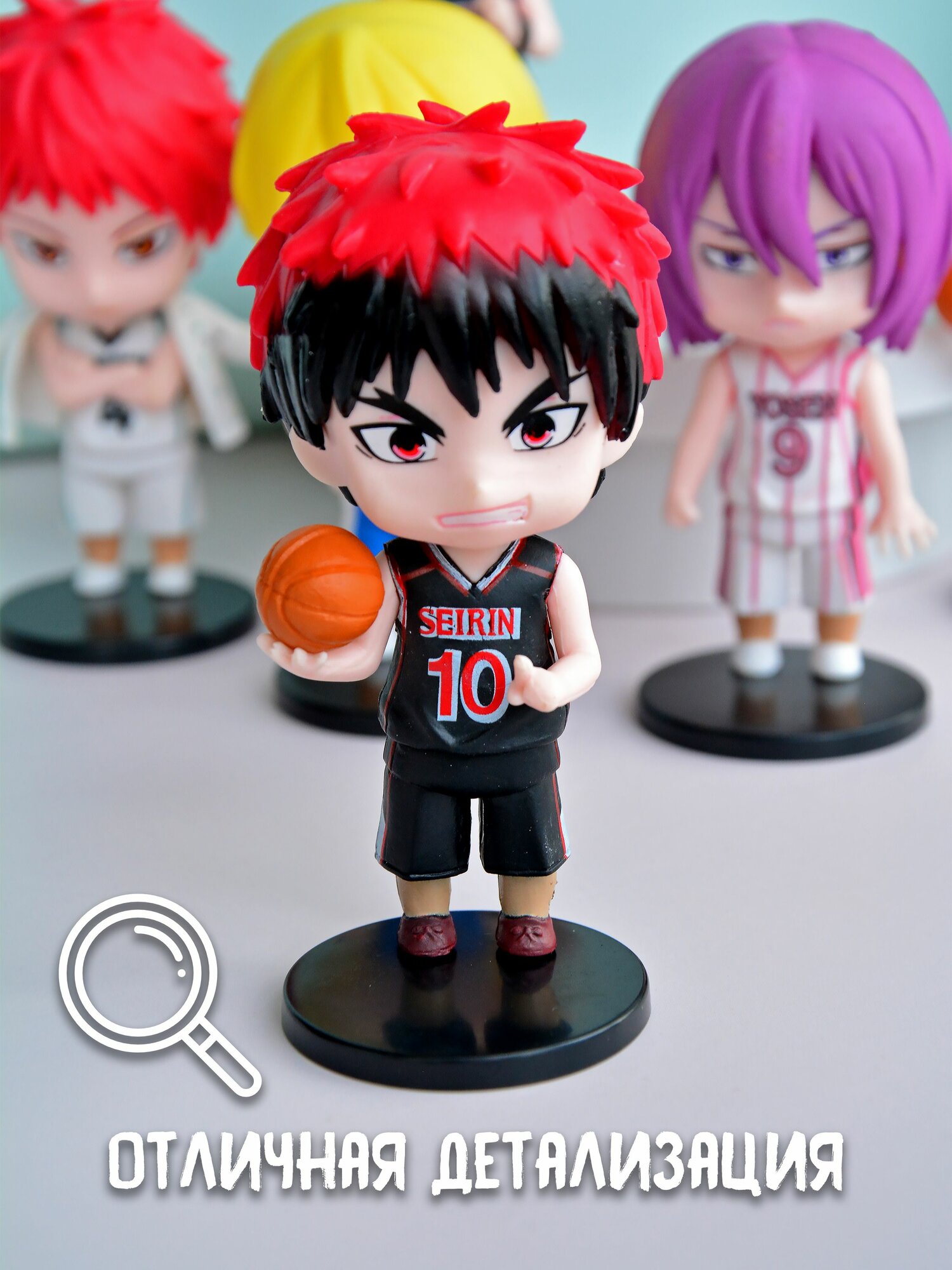 Набор фигурок Куроко Kuroko no Basuke Баскетбол набор из 6 штук ver.2 — фото 1