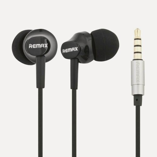 Изображение товара Гарнитура REMAX RM-501 3.5мм, внутриканальная, 1.2м (черный)
