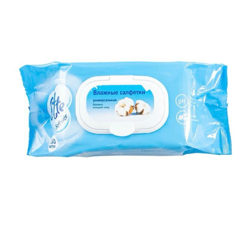 "Cotte Влажные Салфетки" - Универсальные салфетки для лица, носа, рук и тела 2 упаковки по 120 штук