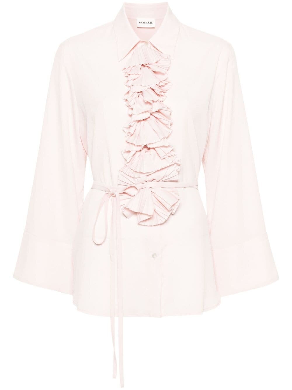 фото П. А. Р. О. Ш. Х. - рубашка с рюшами Рубашки - Женский - 100% полиэстер - S - Темно-розовый