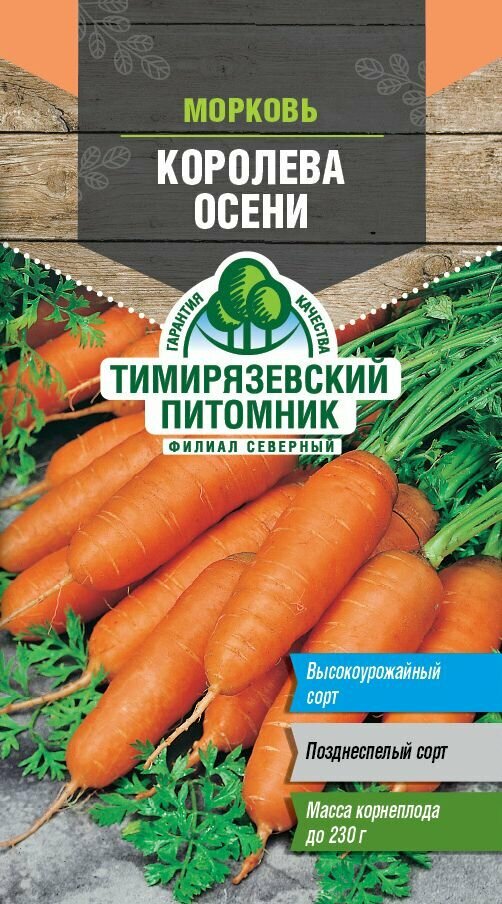 Семена Тимирязевский питомник морковь Королева осени поздняя 2г