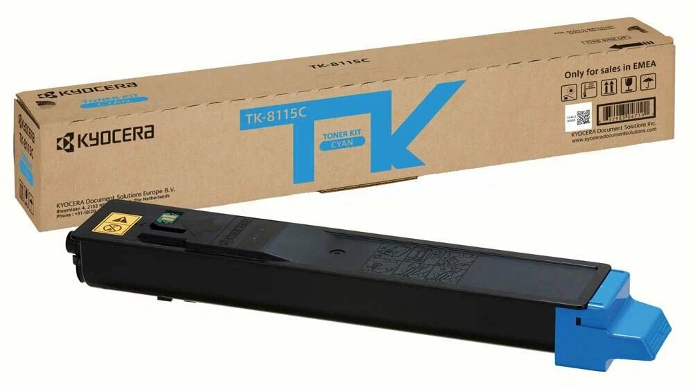 Картридж лазерный оригинал Kyocera TK-8115C голубой (cyan) 6000 стр