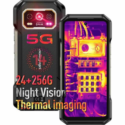 Защищенный 5G-смартфон с тепловизором Ulefone Armor 27T Pro черный 59990₽
