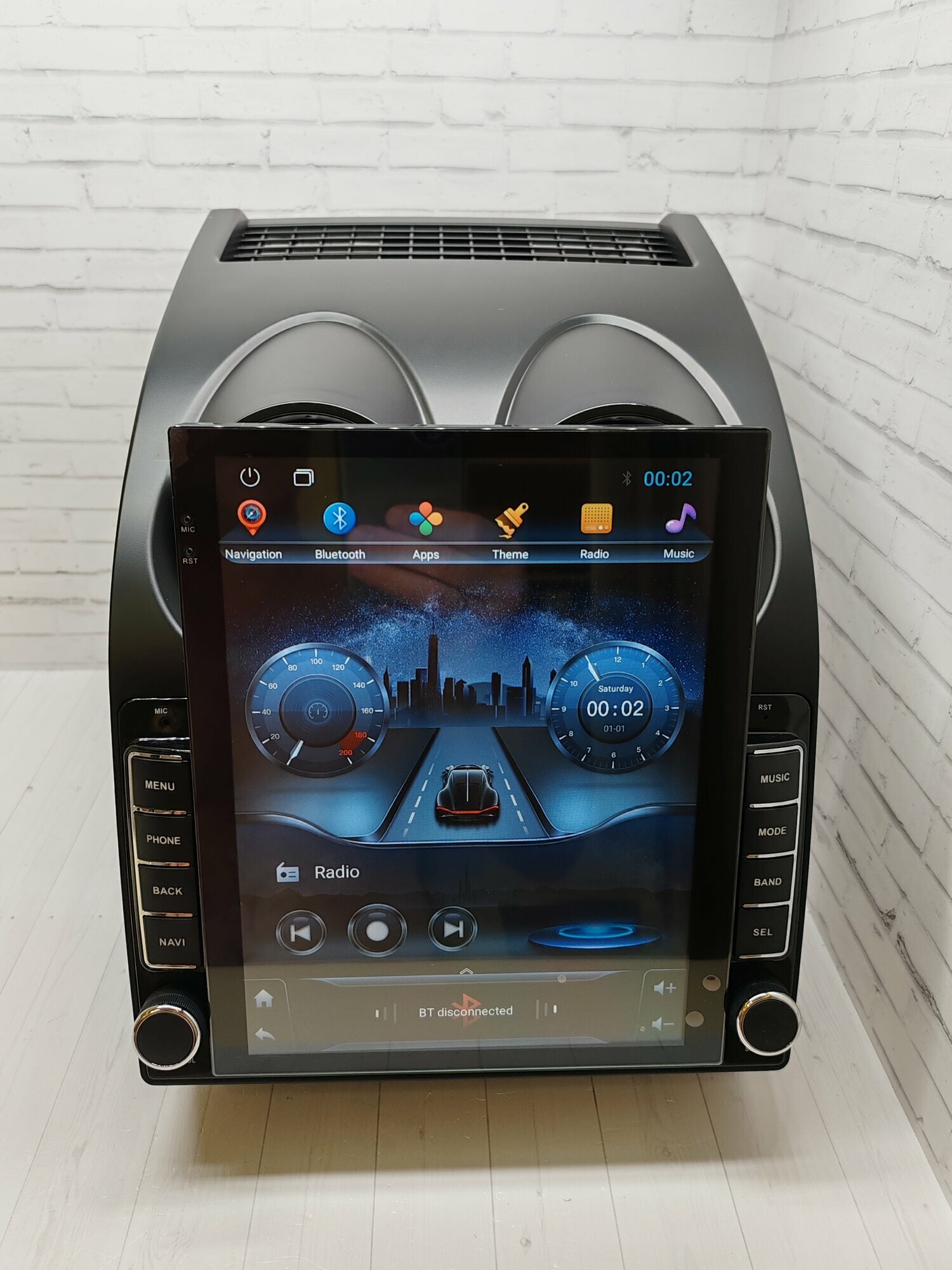 Магнитола Тесла (Tesla) память 4/64гб, 8-ядерная, сим-карта 4G, Блютуз, WiFi, GPS, USB, DSP, CarPlay, андроид 13, для Кашкай-1 (Qashqai J10) 2007-2014