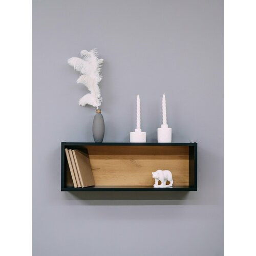 Полка настенная навесная для книг для гостиной, для спальни, для детской, для прихожей, для кухни 70х25х18 см