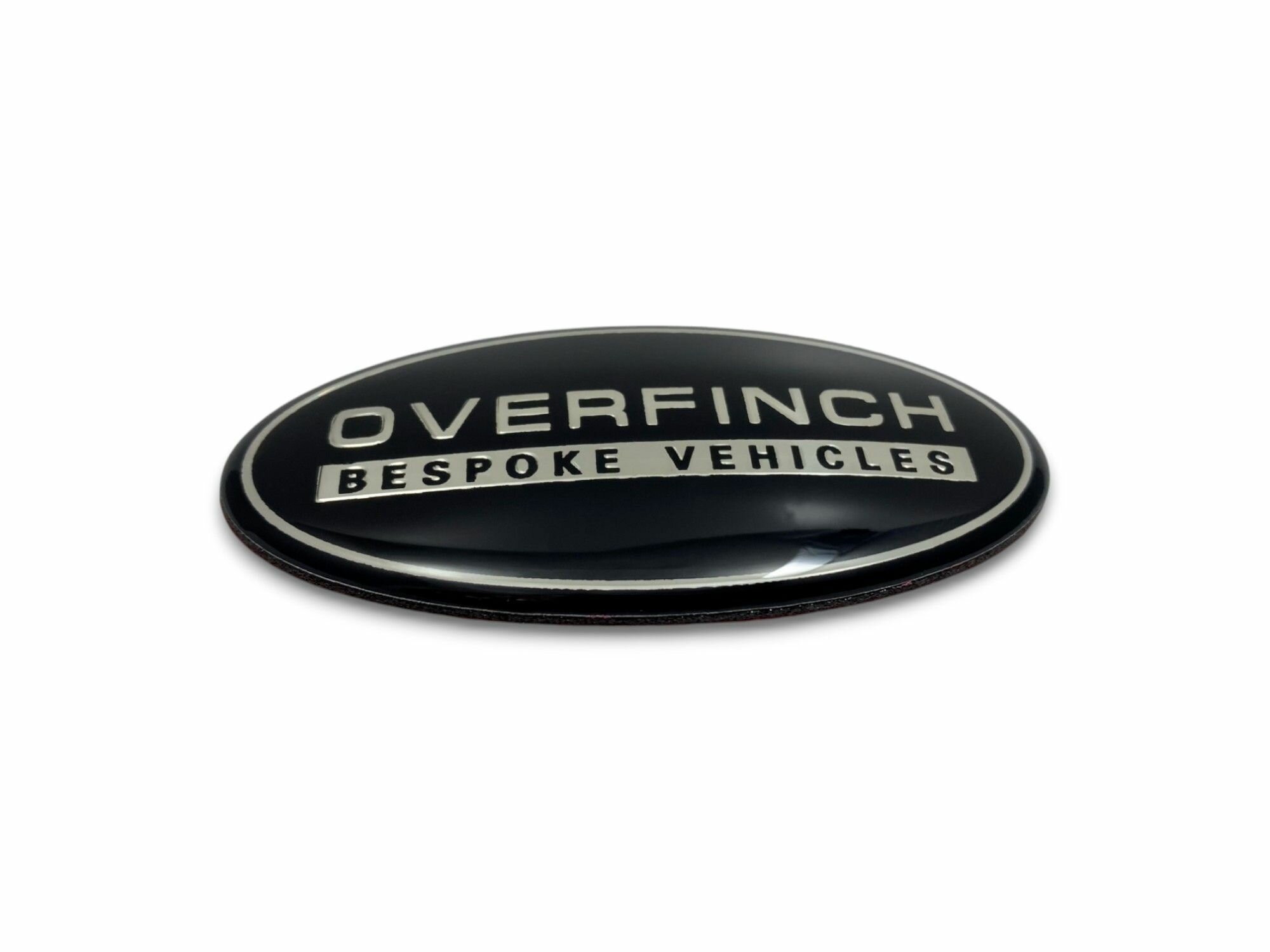 Эмблема Overfinch Рендж Ровер /Range Rover LR008213 86х42 мм. Алюминий черная — фото 1