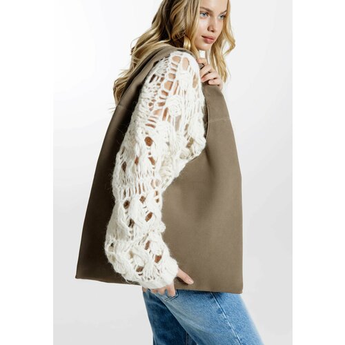 Сумка nstc.moscow, фактура зернистая, бежевый