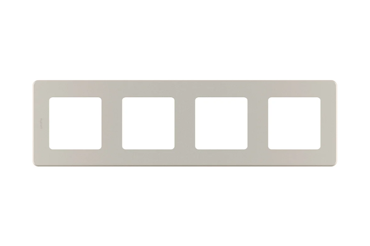 Рамка декоративная универсальная Legrand Inspiria, 4 поста, для горизонтальной или вертикальной установки, цвет "Шампань"