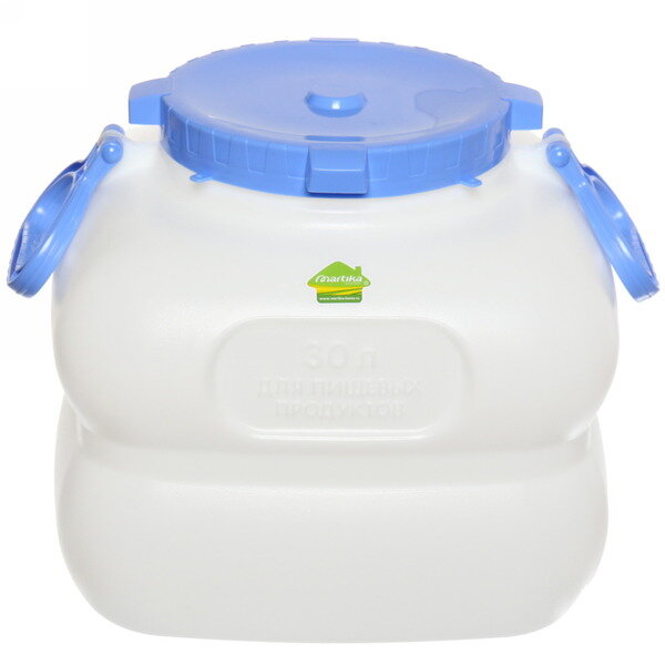 Фляга Martika 30 л "Гранде" белая с ручками, пластиковая (С909БЕЛ)