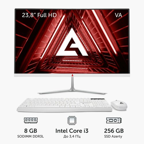 Моноблок Azerty AZ-2420 24 VA 1920x1080 Intel i3-4130 2x34GHz 8Gb DDR3L 256Gb SSD 28310₽