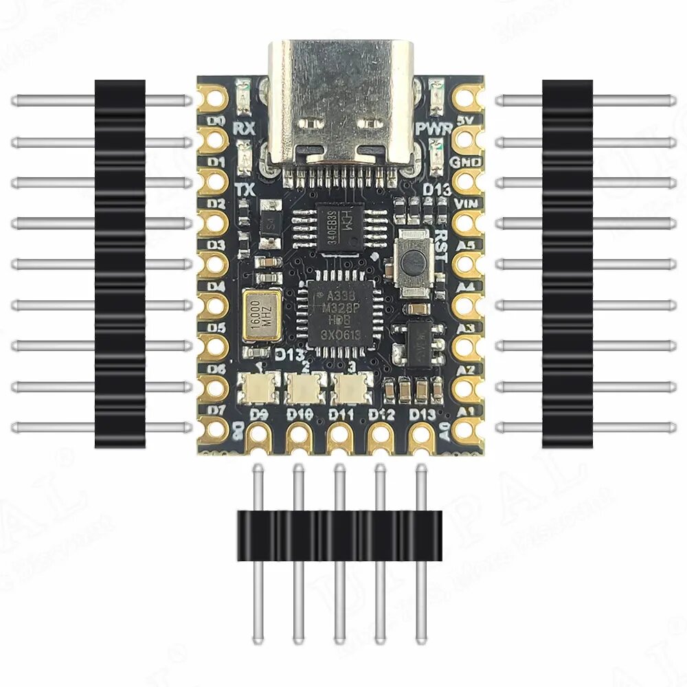 Мини-микроконтроллер ATmega328P, основная макетная плата, модуль для Arduino Nano328P CH340E Type-C 32 КБ Flash