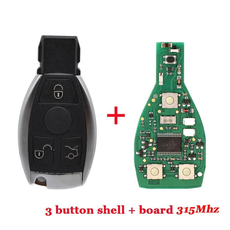 Пульт Mercedes 3 кнопки, 315MHz, Shell + Board
