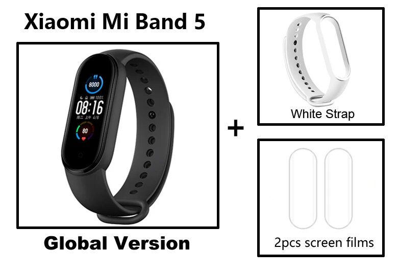 Xiaomi Mi Band 5 фитнес-браслет, Miband5Global a FWS