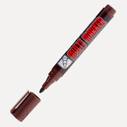 Изображение товара Маркер перманентный Crown Multi Marker (3-5мм, круглый наконечник, коричневый) (CPM-800)