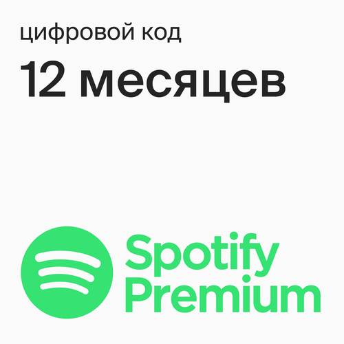 Подписка Spotify Premium на 12 месяцев цифровой код подарочная карта 223500₽