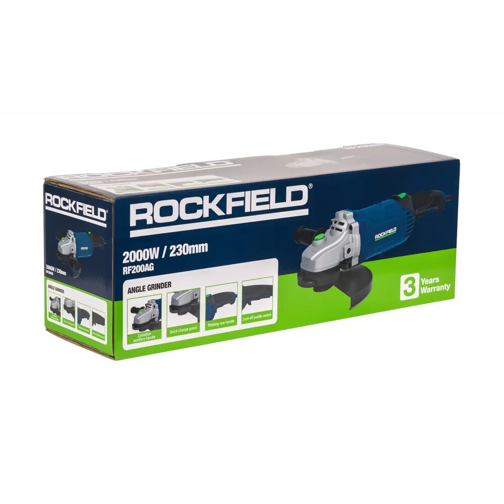 УШМ сетевая Rockfield RF200AG, 2000 Вт, 230 мм - фото №11