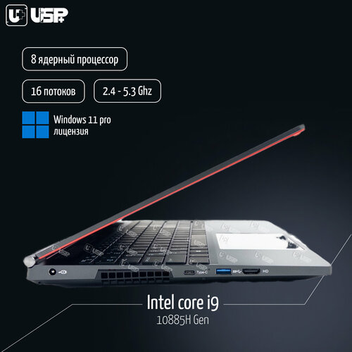 Игровой ноутбук Windows 11 Pro Intel Core i9 32GB RAM RTX 1650 SSD 512Gb 97747₽