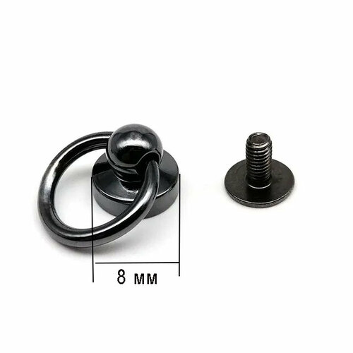 Металлические заклепки для сумки темный никель 8мм 10 штук 554₽