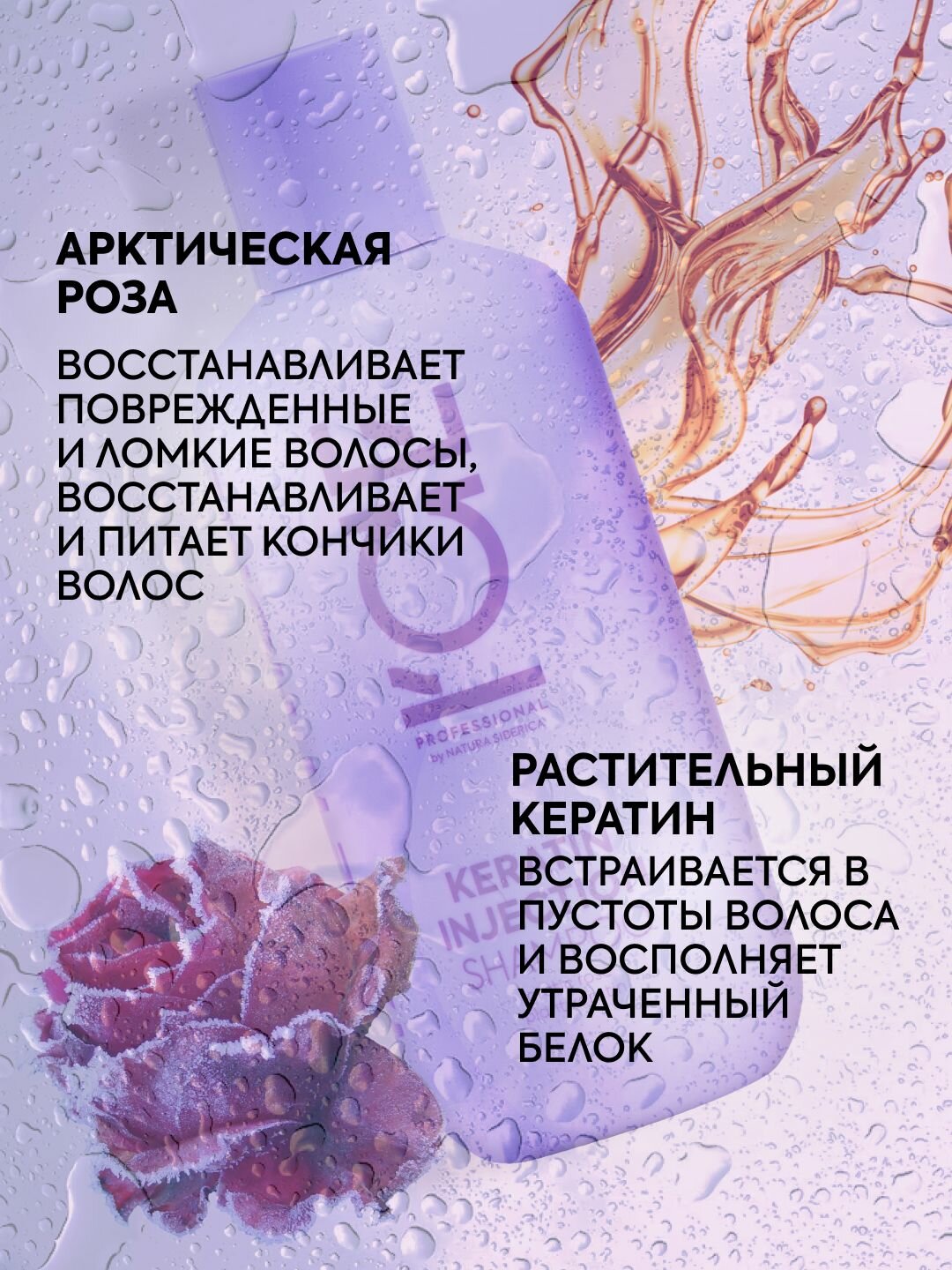Кремы Для Волос Крем для волос ICE Professional by Natura Siberica KERATIN разглаживающий восстанавливающий несмываемый уход 200 мл