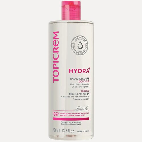 Изображение товара Topicrem Hydra+ Чувствительная кожа лица HYDRA+ Мягкая мицеллярная вода 400 мл