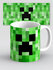 Кружка с приколом Minecraft Майнкрафт Крипер голова лицо без тела