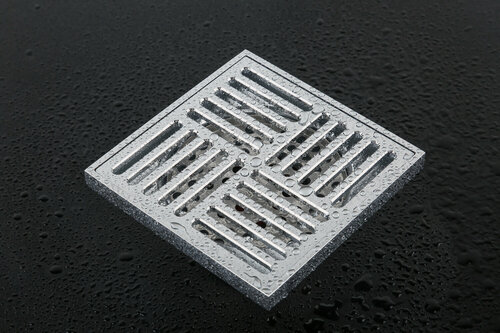 Изображение товара Трап для душа Gappo G81051, с решеткой, латунь, хромированный, сухой гидрозатвор