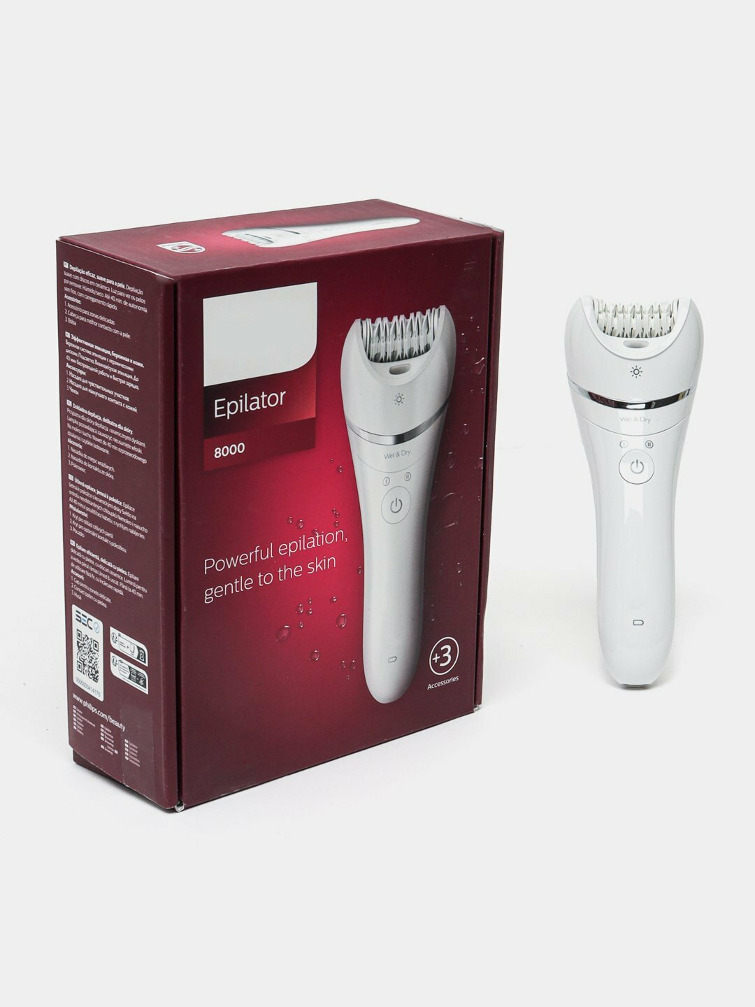 Эпилятор Philips Series 8000, 32 керамических пинцета, для сухой и влажной эпиляции
