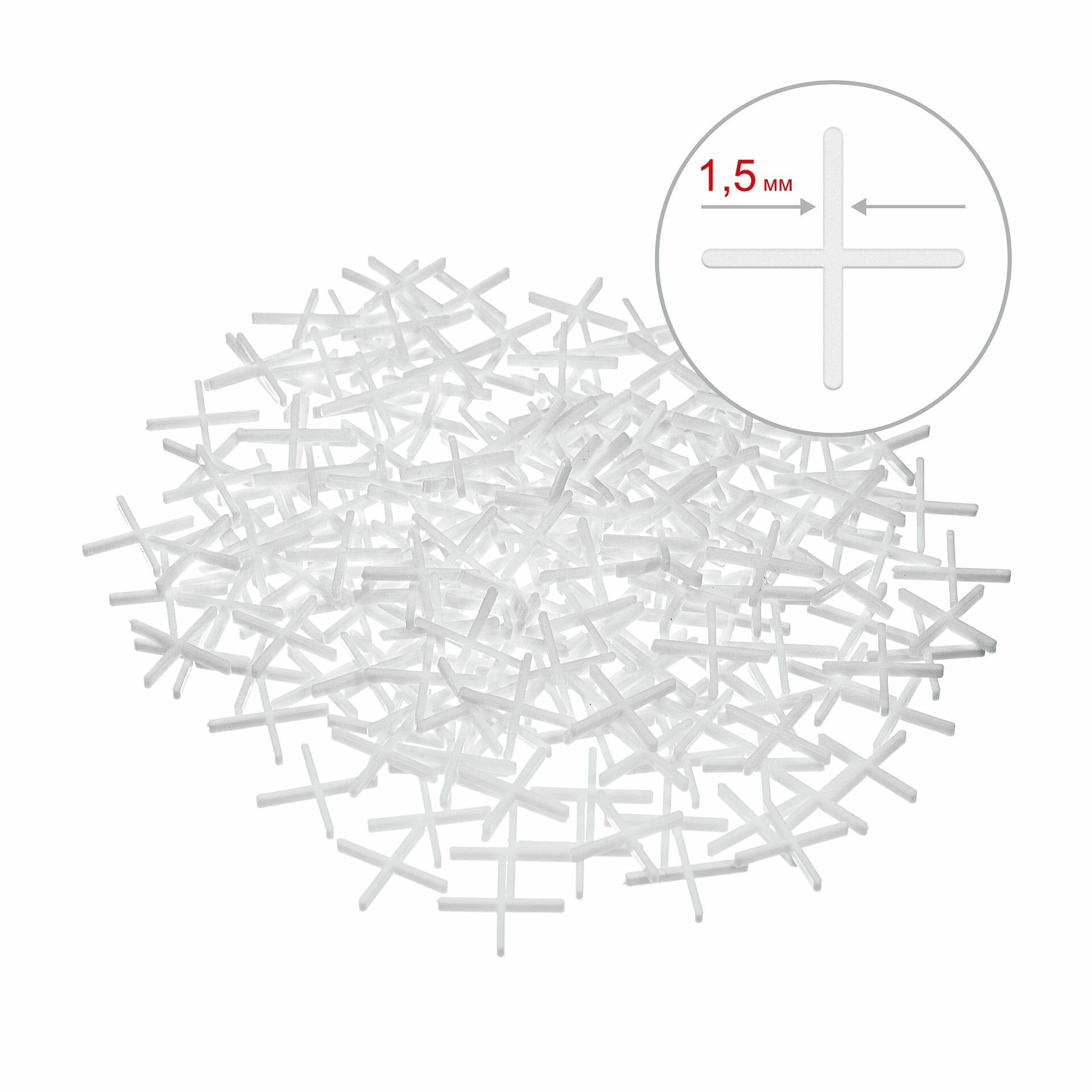 Крестики для плитки ЗУБР 1.5 мм 200 штук 33811-1.5