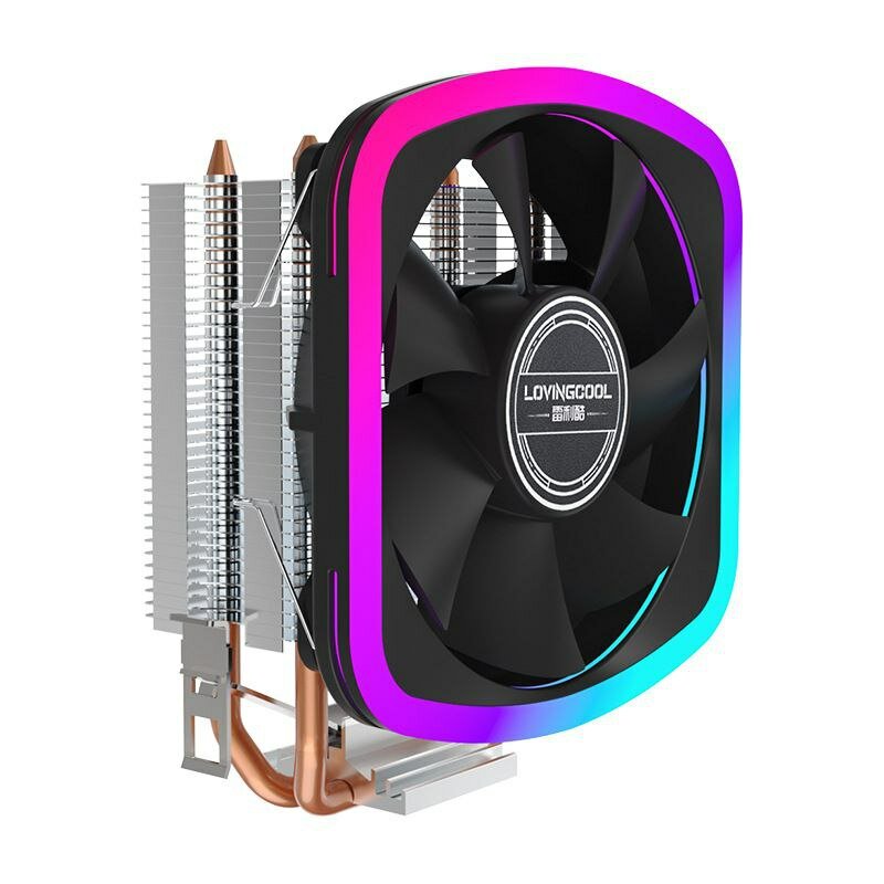 Охладитель процессора "LC K100B", 4 тепловые трубки, для Intel/AMD, черный