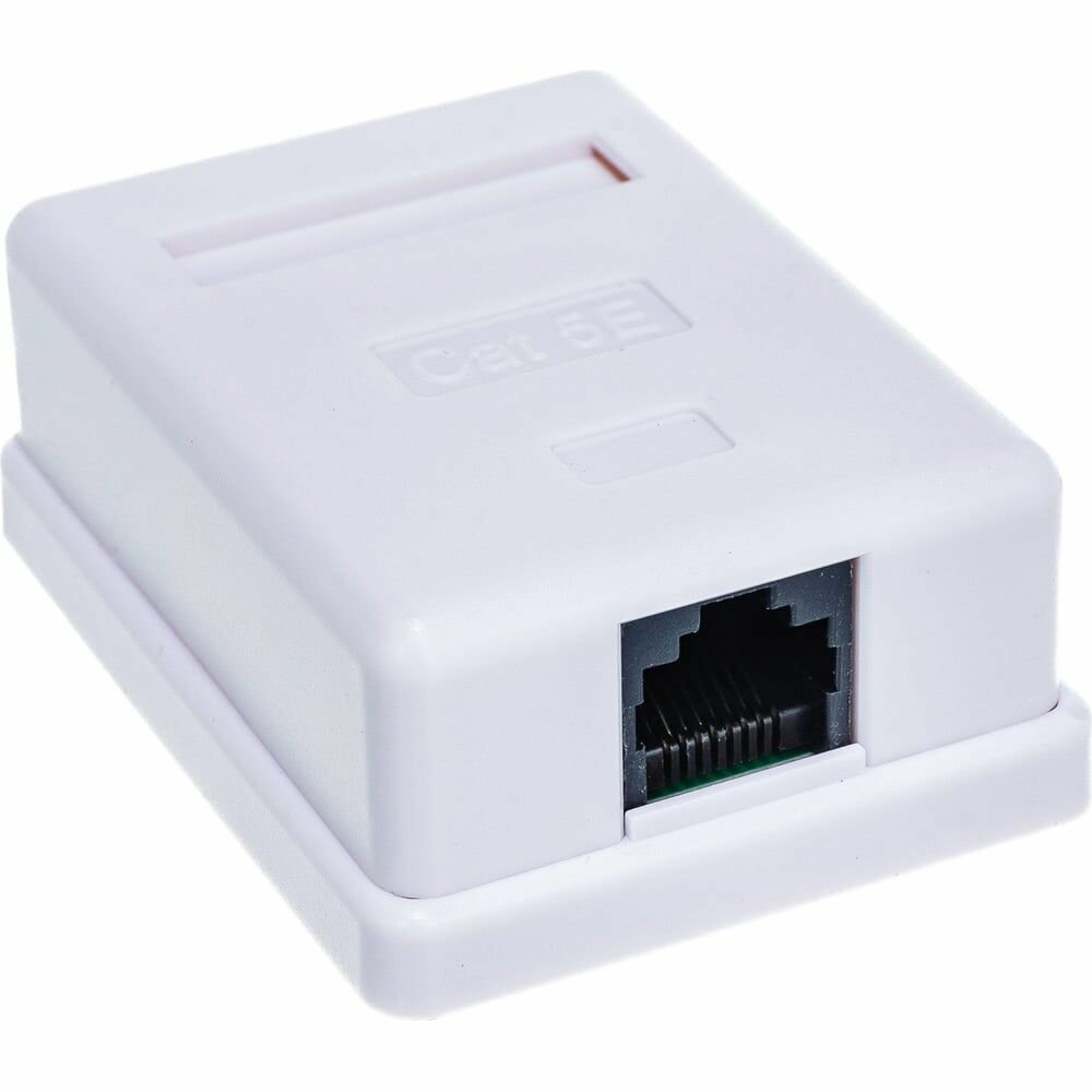 Розетка компьютерная 1-м 8P8C (RJ-45) UTP кат.5E SUPRLAN 10-0307