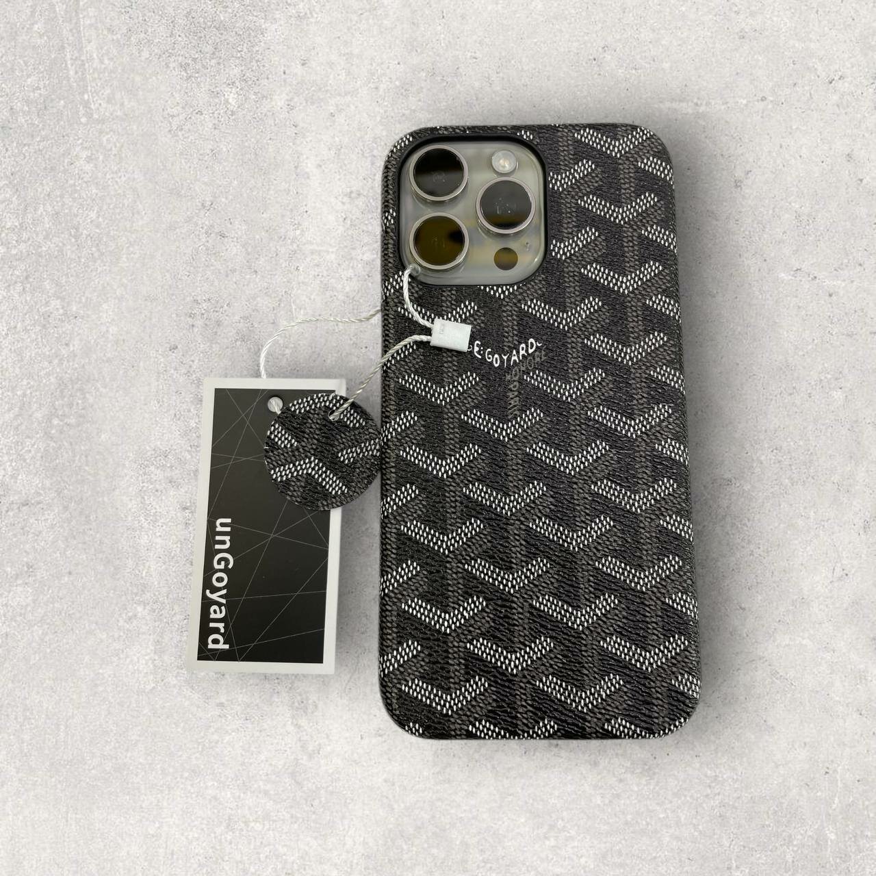 Чехол Goyard, для iPhone 13 pro max, с рисунком, герметичный, пластик/полиуретан,