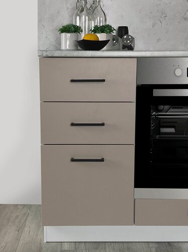 Изображение товара Кухонный гарнитур VITAMIN модульный шкаф c 3 ящиками , без столешницы, ЛДСП, цвет "Капучино " ширина 40 см.