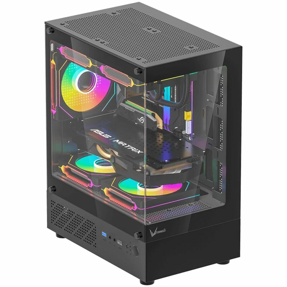 Корпус MicroATX Minitower Formula Crystal Z1CM Plus Black AR — фото 1