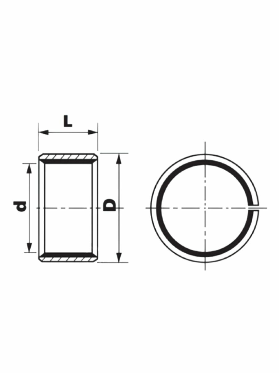 Втулка скольжения KU160100090 — фото 1