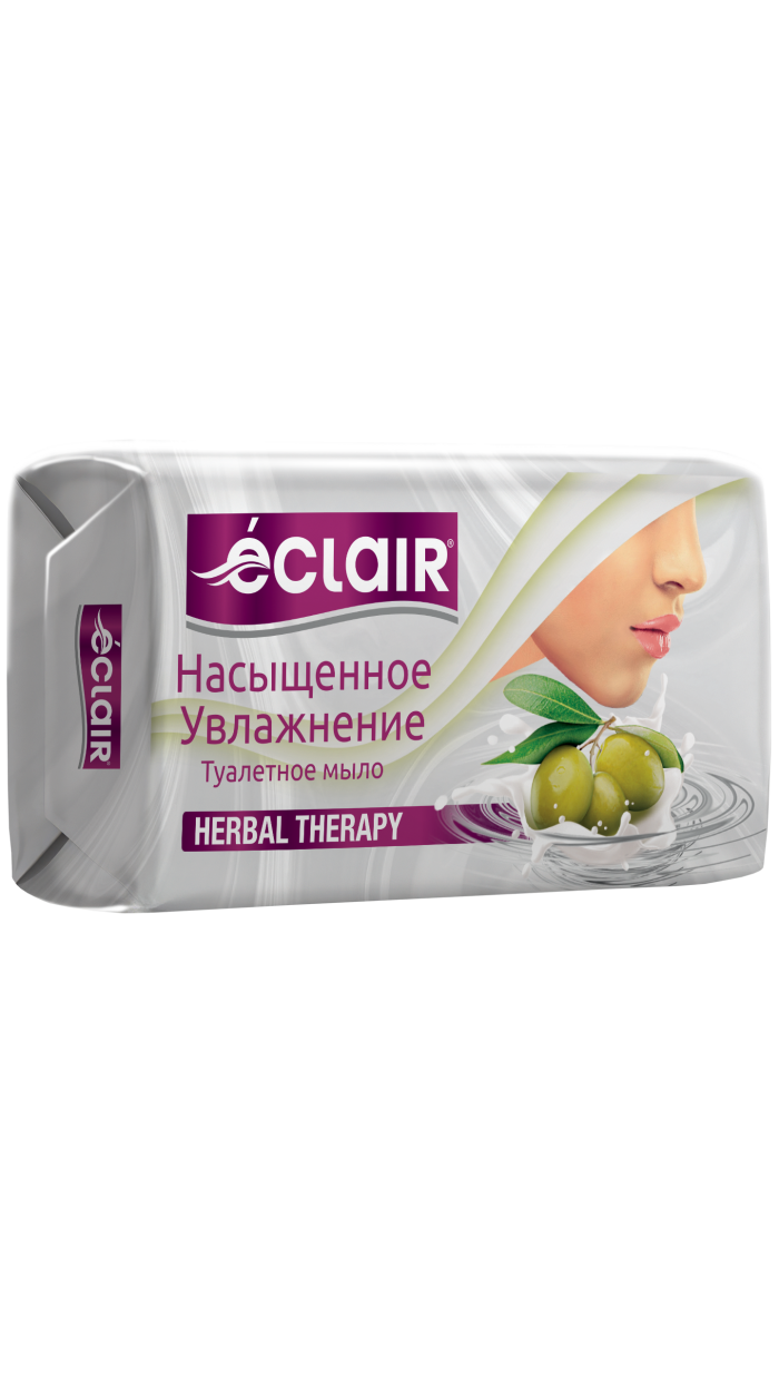 Твердое мыло ECLAIR "Насыщенное увлажнение", с экстрактом оливии, 140гр