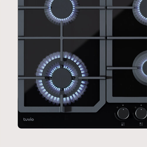 Газовая варочная панель Tuvio HGS68TBGB1 черное стекло 1610700₽