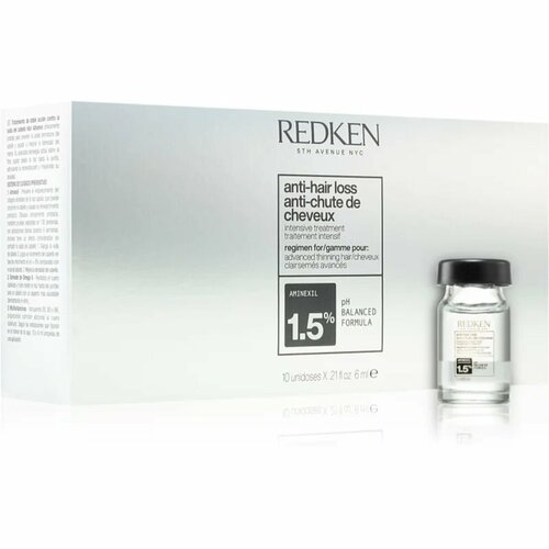 Ампулы redken anti - hair loss intensive treatment стимулирующий лосьон против выпадения волос bioactive hair treatment action ampoules anti loss лосьон 7 5мл