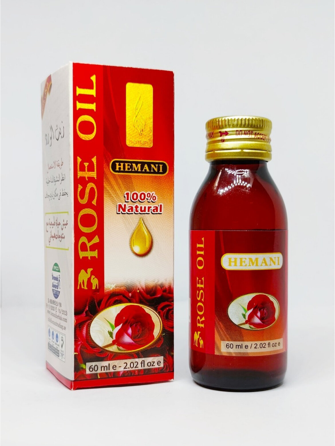 Hemani Натуральное масло розы Rose oil, 60 мл.