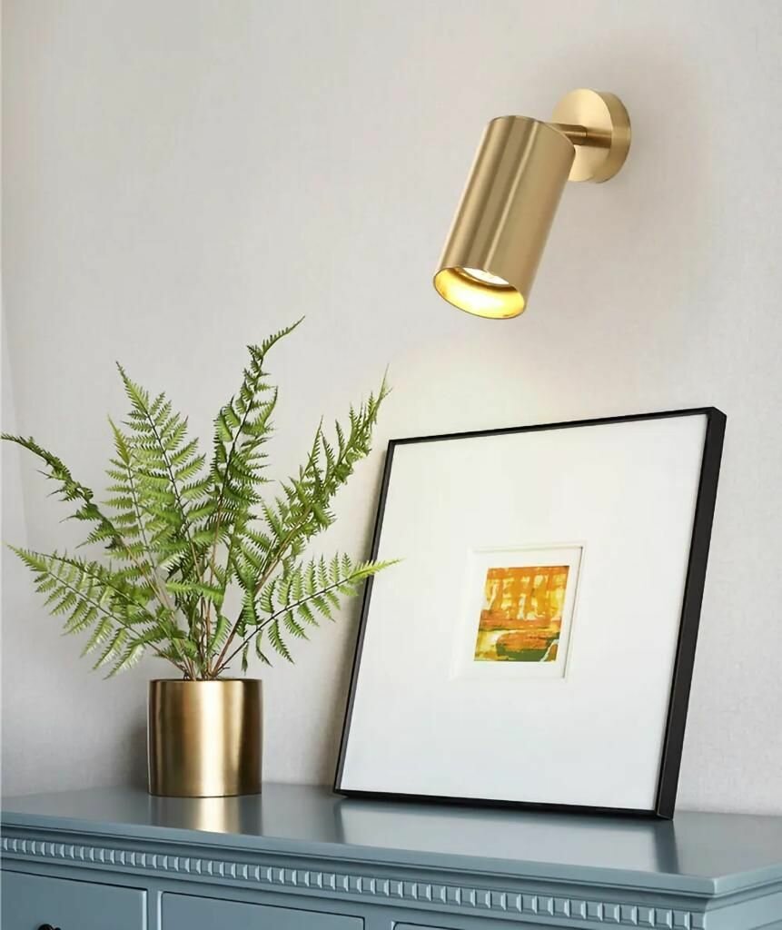 Светодиодный потолочный светильник цилиндр 360 Нейтральный свет Золото - фотография № 11