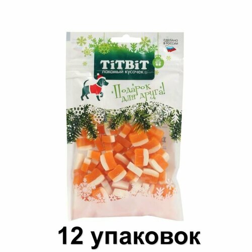 Titbit Лакомство для собак Новогодняя коллекция Дольки мармеладные с индейкой, 100 г, 12 уп мармеладные дольки вazhati ассорти славконд 300г