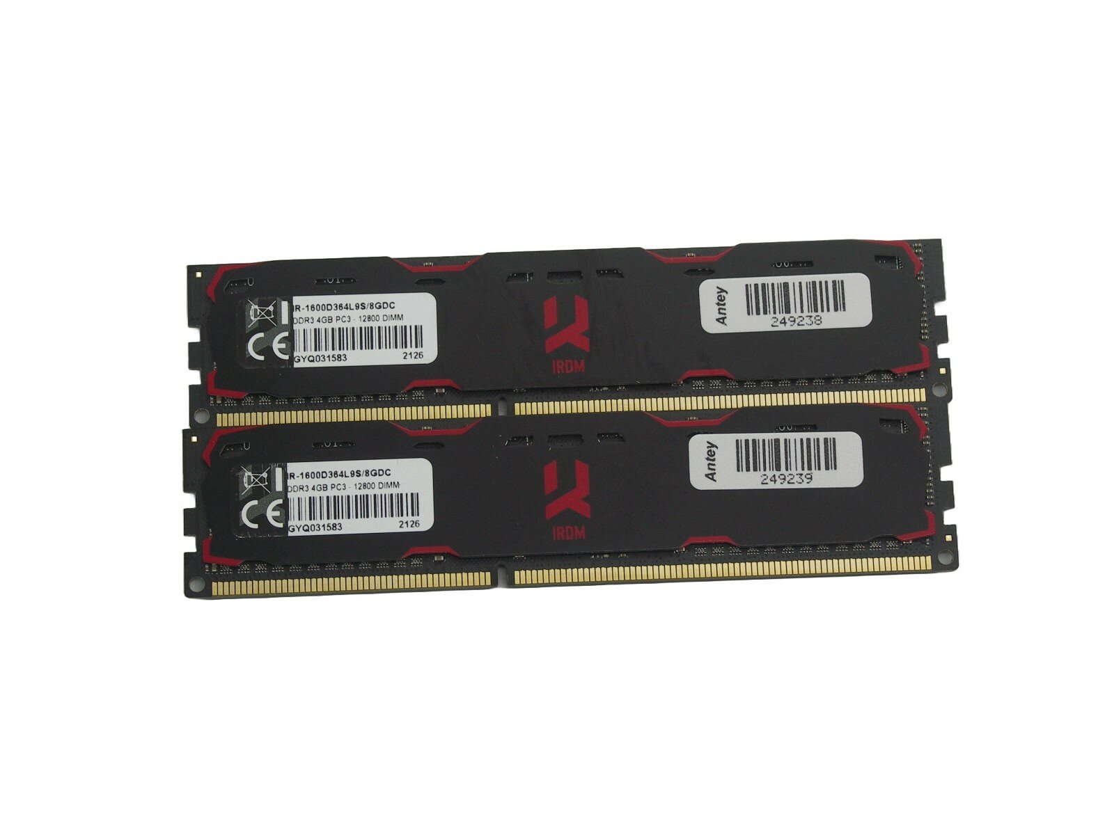 Модуль памяти DIMM DDR3 8Gb (2x4Gb) 1600Mhz PC-12800 GOODRAM односторонняя IR-1600D364L9S/8GDC