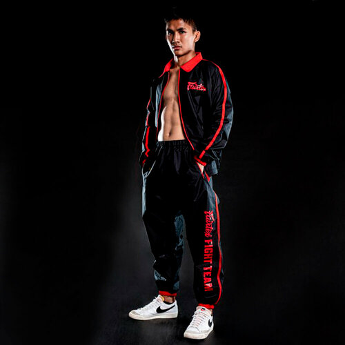 Fairtex, размер L, красный, черный костюм сауна fairtex vinyl sweat suit black xl